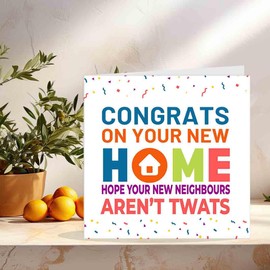 Funny Rude Happy New Home Card - Tw**s - Congratulations House warming Cards