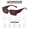 GIFIORE Retro 90s Nude Rectangle Sunglasses For Women Trendy Chunky
