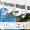Glawry Beach Shower Curtain 72Wx72L Inches, Tropical Summer Seaside Bathroom