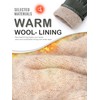 GSG Leather Gloves for Women Winter Warm Wool Lining Lambskin