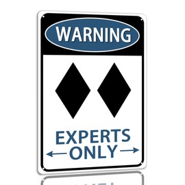 Ski Metal Signs Experts Only Tin Sign Home Wall Decor For Kitchen Bar Pub Room Garage 8x12 Inch