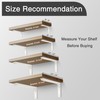 OVOV Heavy Duty Shelf Brackets 2 Pack Wall Mount Black