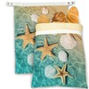 SINENRY Starfish Shells Beach Bread Bags for Homemade Bread, 2Pack