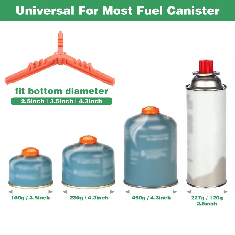 WADEO Camping Stove with 1LB Propane Tank Adapter, Fuel Can