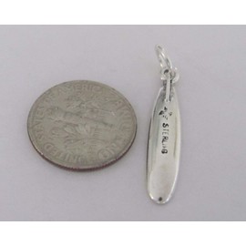 Wholesale Charms Sterling Silver 3d Surfboard charm