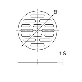 SANEI Drain Dish Diameter 3.2 inches (81 mm) H40F-81
