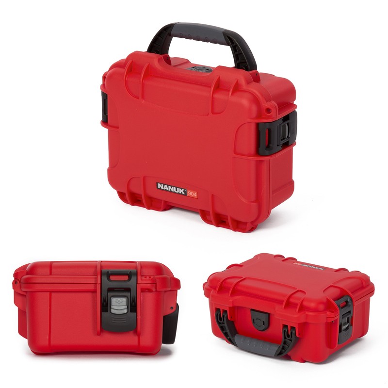 Nanuk 904 Waterproof Hard Case with Foam Insert - Red