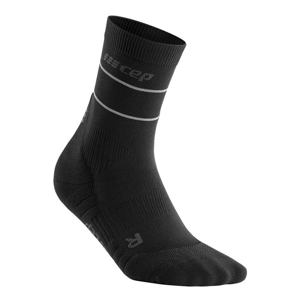 CEP reflective mid-cut socks, black, men V