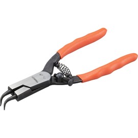 TRUSCO Snap Ring Pliers for Axles Curved Claw Type 51 Orange Φ0.03 inch (0.8 mm) 51-0B