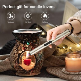 ARECTECH Electric Candle Rechargeable Lighter Arc Plasma Lighter for Candle Kitchen Camping Christmas Type-C Gold