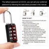 4 pcs Padlocks with Code,4 Digit Combination Padlock,Padlock for Gym