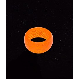 Angyape Venus Orb Glow Resin Ring - Luminous Glow in Dark, Cute Simple Aesthetic for Women & Men Jewelry Gifts (Orange 7)