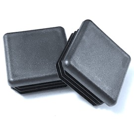 (Pack of 4) 2" Square ( 14 - 20 Ga 1.84" - 1.92" ID ) Black Plastic Tubing Plug, 2 Square Inch End Cap 2"x2" - Steel Fence Post Pipe Tube Cover Insert | - End Caps for Fitness Eqpt. | by SBD