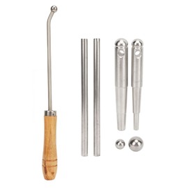 Trumpet Repair Tool Metal Ball Head Horn Trombone Neck Maintenance Tools with Wooden Handle Instrument Accessories