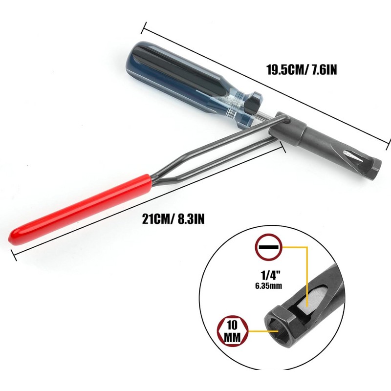 JNSOET Valve Lash Adjustment Tool with Angled Feeler Gauge Jam