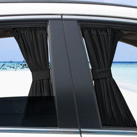 Car Curtains, Universal Car Window Screens, Window Shades Auto Privacy Shade Valances, Auto Shade Valances for Side Window Universal Windshield Sunshade Van Curtain Mesh Screen