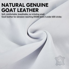 Vgo... Gardening Gloves Ladies, Safety Goat Leather Working Gloves,Thorn Proof Sratch protection,Anti-Slip(GA7444,Green,8/M,1Pair)