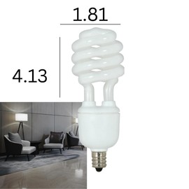 Satco S7364 13W Mini Spiral Compact Fluorescent Bulb - 2700K Warm White - Candelabra Base E12-60W Equivalent - Energy-Efficient Lighting - 2 Pack
