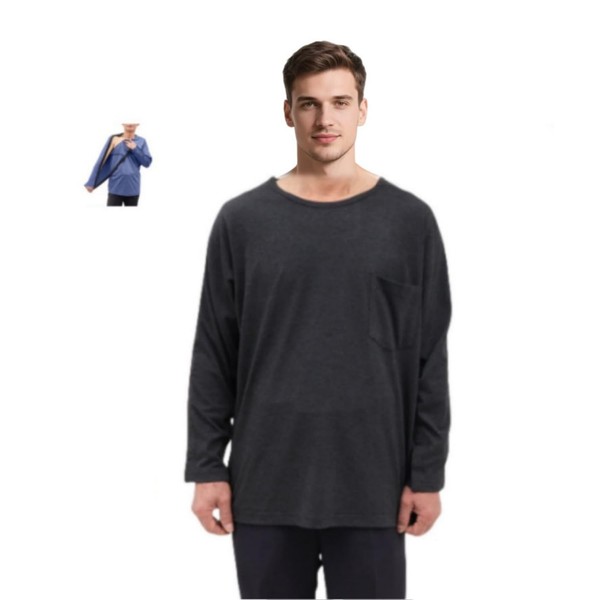 LAROTSUBA Bedridden Patient Clothing with Full Open Back & Sides