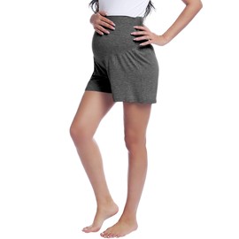 Joyaria Ladies Comfy Maternity Active Pants Over Bump Pregnancy(Dark Grey,XL)