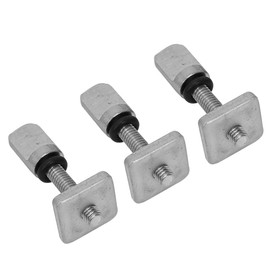 Lwuey Surfboard Tail Fin Screw Set, Longboard Sliding Screws Single Standard T Nut Screw with Plate Stainless Steel Tool Replacement Accessories Fit for Paddle Board Surfing