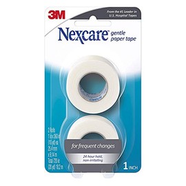 Nexcare Hypoallergenic First Aid Tape, 1 Inch x 10 Yards, Pack of 2 Rolls