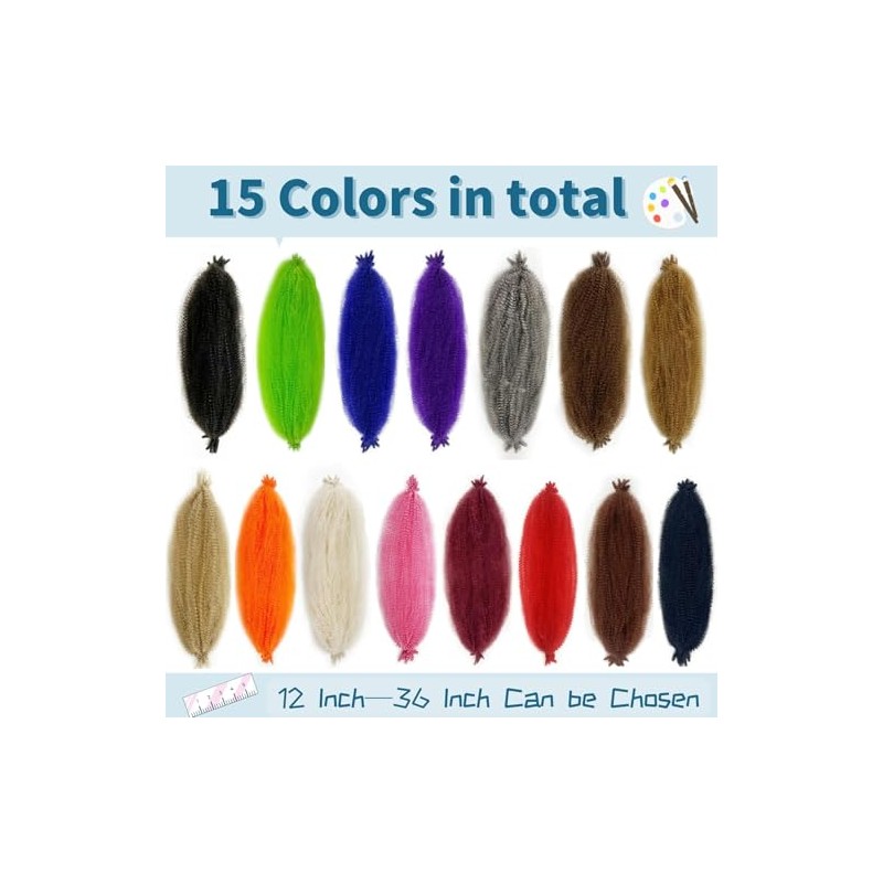 Generic Extensiones de cabello Afro Twist, preseparadas, elásticas y elásticas