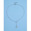 ALRNBY Silver Lariat Necklace for Women, Trendy Layered Y Necklace,