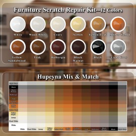 Hupeyna Laminat Reparaturset, Parkett Reparaturset, 12 Farben Holz Reparaturset, Holzreparaturmasse Reparatur von Rissen, Kratzern, Verf?rbungen fr Boden, Holzschrank, Tr, Holzm?bel, Tischoberfl?chen