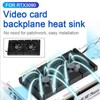 GPU Backplate Cooler, Aluminum Alloy Graphics Card Backplane Heatsink, 4