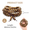 Miunpri Mala Beads 108 8mm, Buddhist Prayer Beads Bracelet Natural