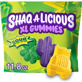 SHAQ-A-LICIOUS XL GUMMIES Sour Chewy, Candy Bag, 11.8 oz