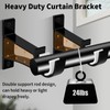 KOLAKO Curtain Rod Bracket, 12 Pack Heavy Duty Curtain Rod