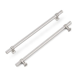 knobelite 10 Pack Cabinet Pulls 10 inch Stainless Steel Kitchen Cabinet Handles Brushed Nickel T Bar Drawer Knobs for Bathroom