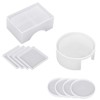 jojofuny 1 Set Coaster Molds for DIY Epoxy Resin Easy