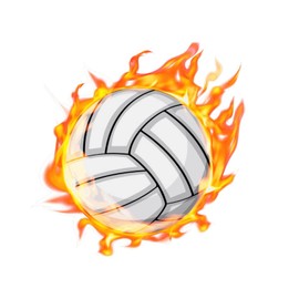 Volleyball Stickers Self-Adhesive Sports Ball Sticker Flame Volleyball Theme Party Decor Envelope Gift Bag Seal for Sports Party Supplies, Volleyball Team Gift, Birthday Parties 5"