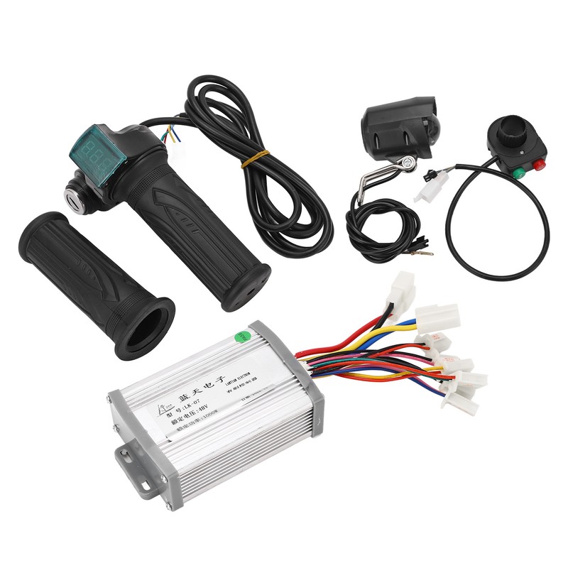 48V 1000W Brushed Motor Controller with Twist Throttle Handle Keys
