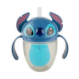 The First Years Stitch - Taza de silicona para sorbos a prueba de derrames, tazas para niños pequeños de 9 meses en adelante, 7 onzas