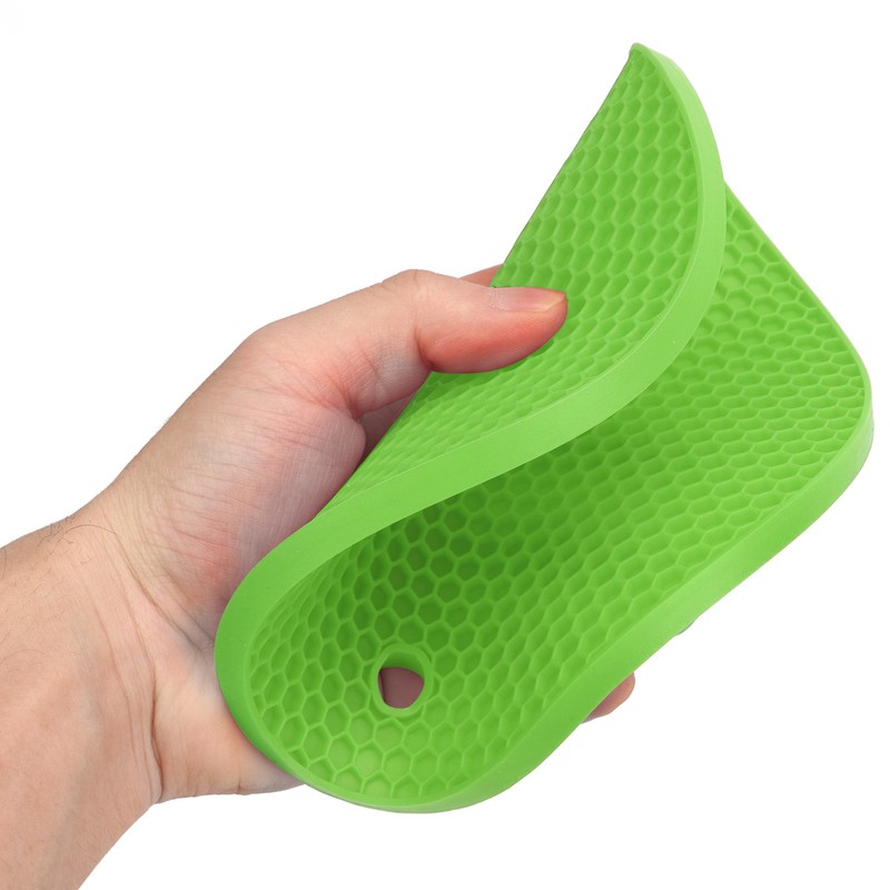 5Pcs Silicone Trivet Mat Square Round Honeycomb Hot Pad Non