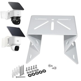 VVHOOY Corner Camera Mount for PTZ Camera, Metal Mounting Corner Bracket Compatible with Eufy Security SoloCam S340, to Achieve a Wider View Range 270°,CCTV Camera System Adapter