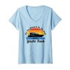 Womens Retro Yacht Rock V-Neck T-Shirt