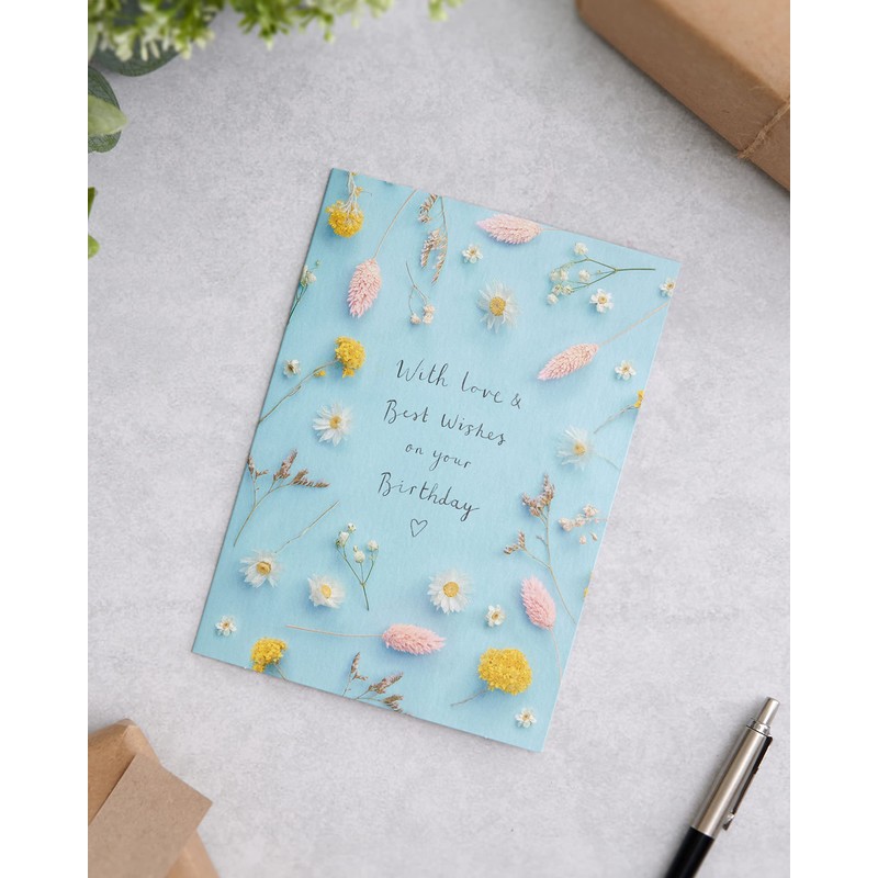 UK Greetings Birthday Card For Her/Female/Friend With Envelope - Flower