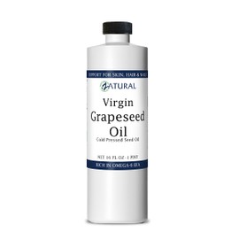 GrapeSeed Oil-Cold Pressed, Virgin, Undiluted, 100% Pure Grape Seed Oil, 16 Oz