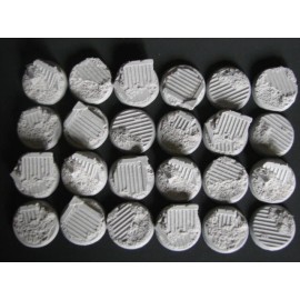 unknown 32 mm Industrial Rubble Resin Bases lot of 24