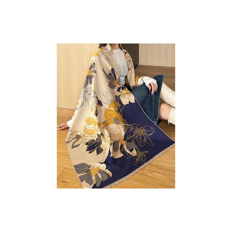 GFM® Cashmere Texture Pashmina Style Scarf Shawl for Autumn Winter
