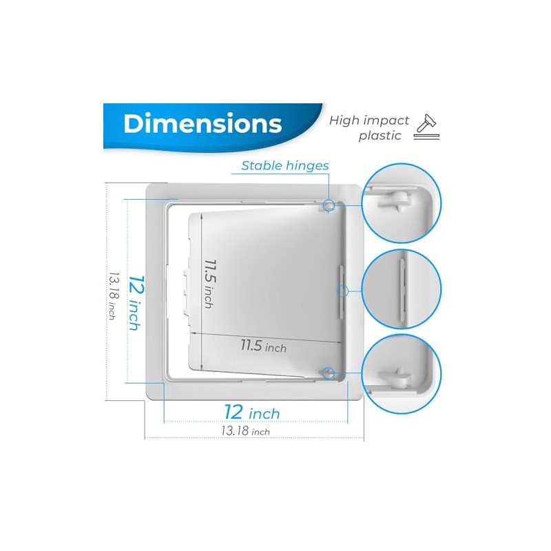 Access Panel for Drywall - 12x12 inch - Wall Hole