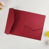 20 PCS Burgundy Tri-fold Laser Cut Wedding Invitation Pockets for