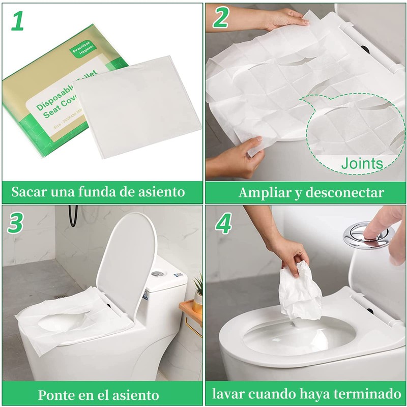MARIA D Fundas Desechables para Asiento de Inodoro, 100 Piezas