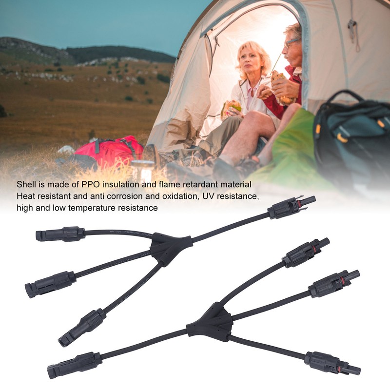 One Pair Solar Panel Connector 3 to 1 Y Branch