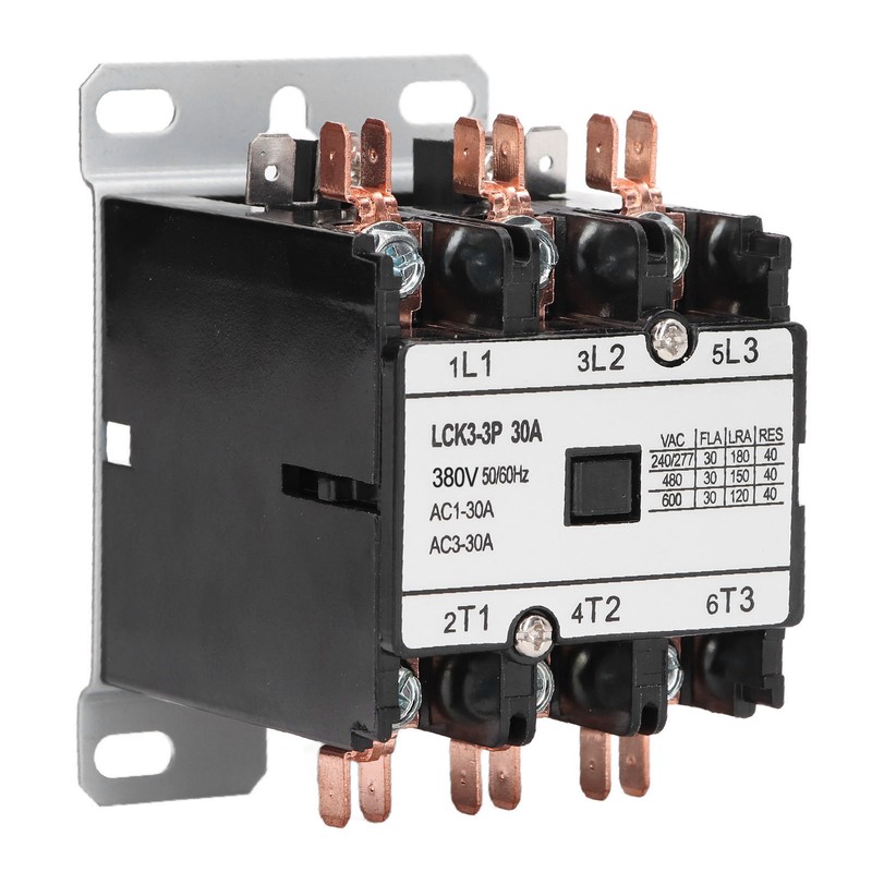 LCK3 3P 30A AC Contactor Heat Resistant PP Shell Silver